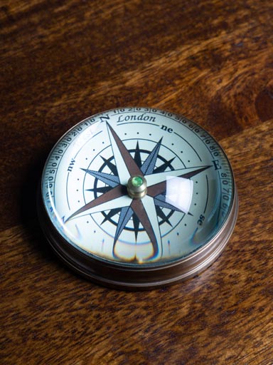 Convex dome compass