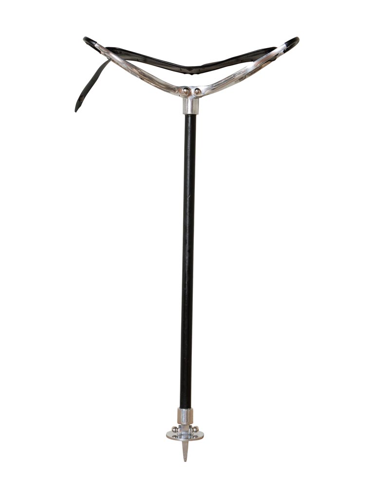 Leather foldable stick chair - 2