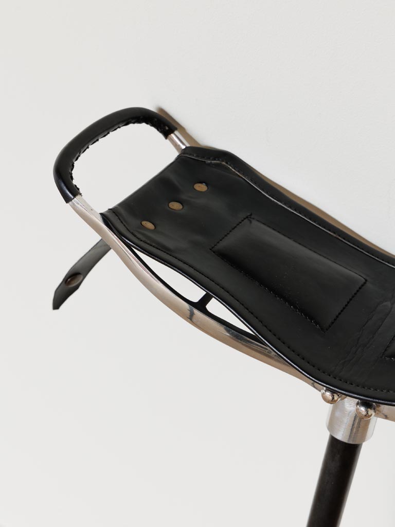 Leather foldable stick chair - 3