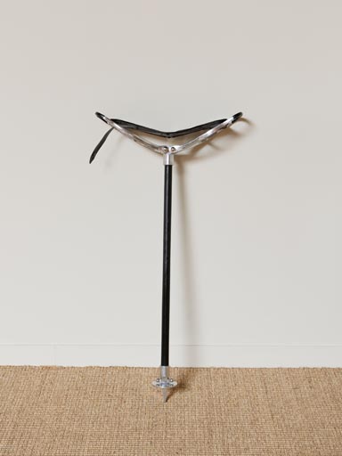 Leather foldable stick chair