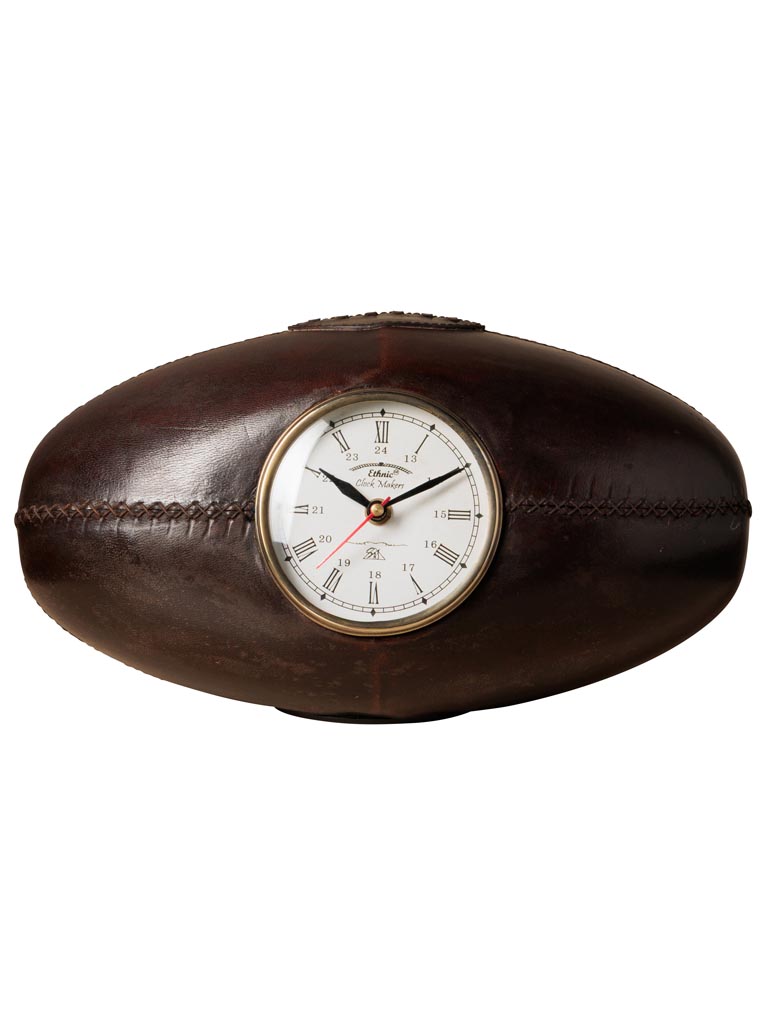 Rugby ball leather clock - 2