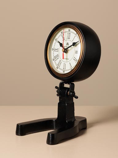 Leather clock on U base