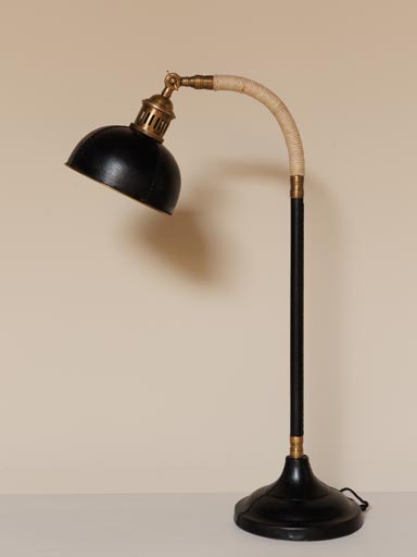 Lampe sur pied cuir et corde Aventura
