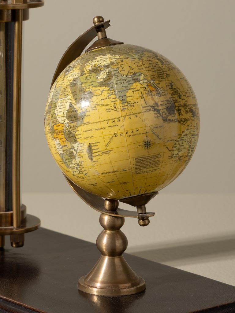 Globe and thermometer desk stand - 4