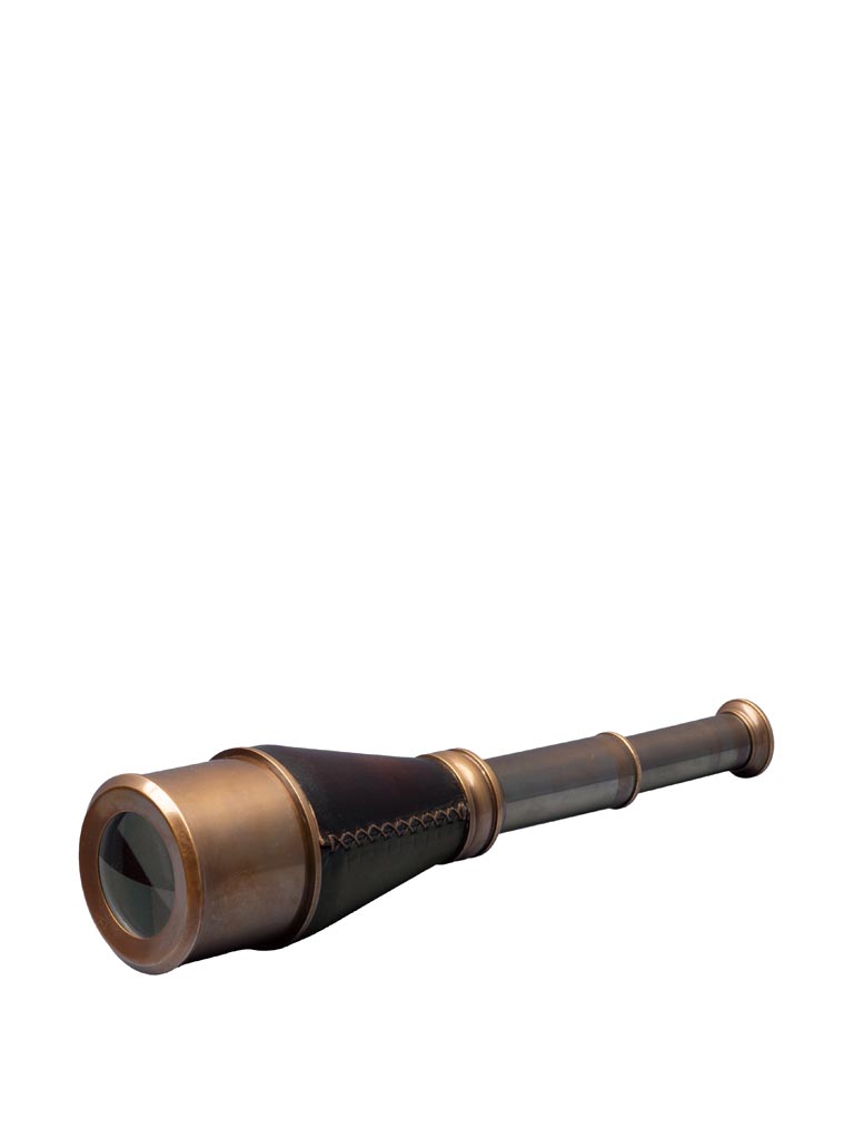 Brass and leather telescope - 2