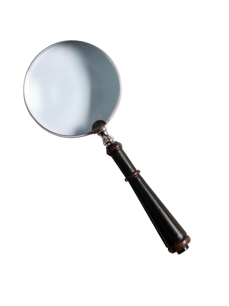 Large magnifier with dark wood handle - 2