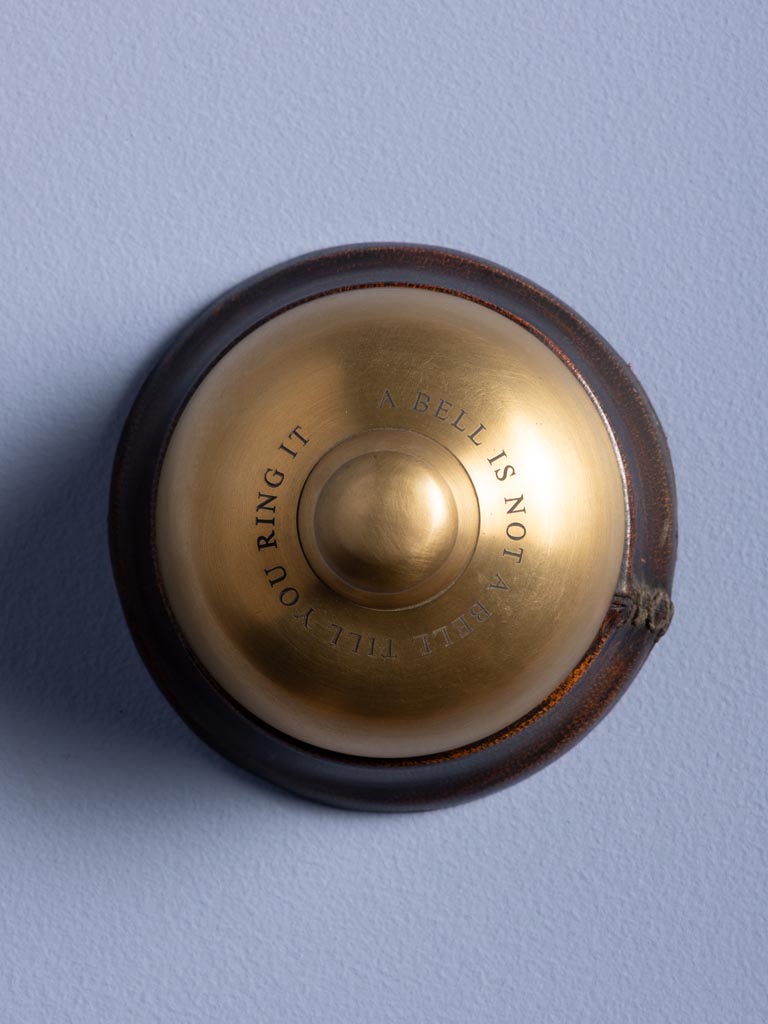 Hotel bell in brass and wood - 4