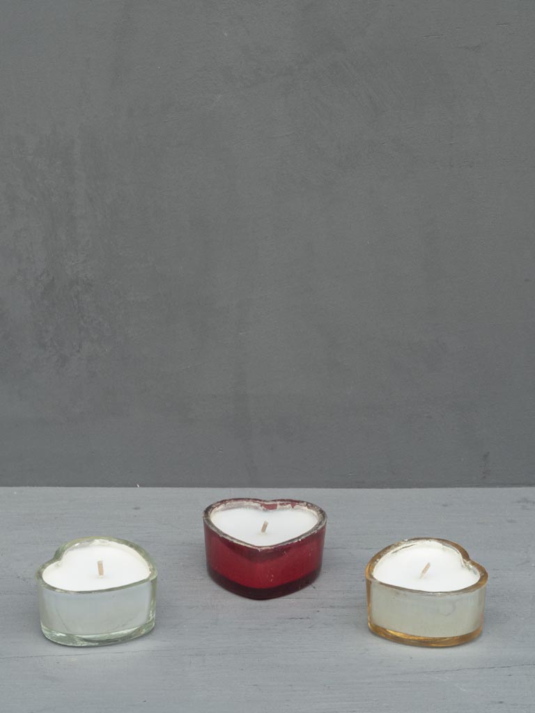 Gift box with 3 heart-shaped tealight holder - 3