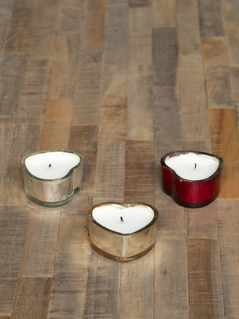 Gift box with 3 heart-shaped tealight holder - 4