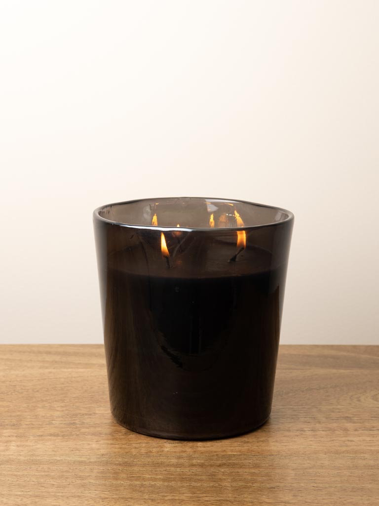 Black glass candle Etna - 1