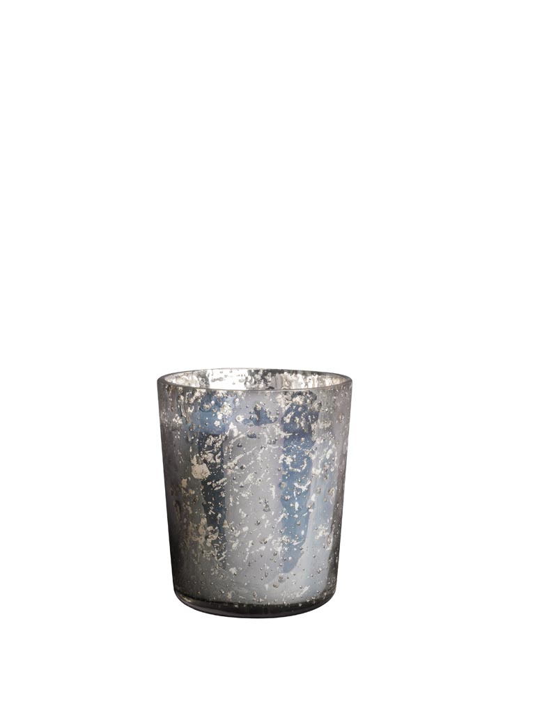 Silver glass candle - 2