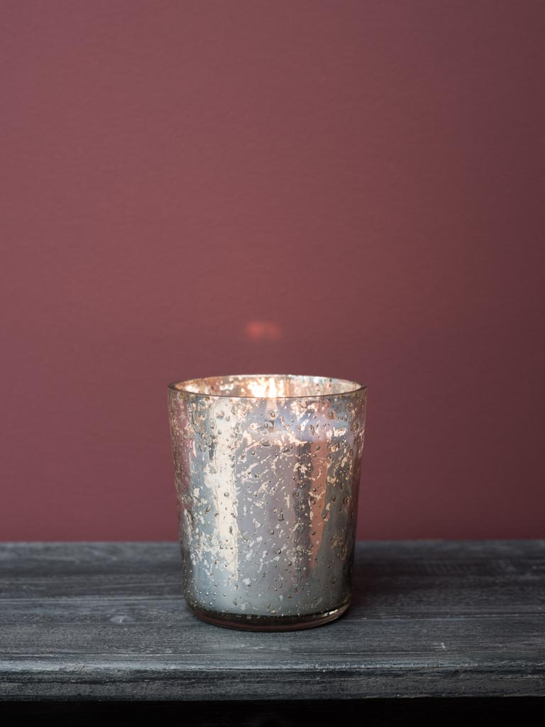 Silver glass candle - 1