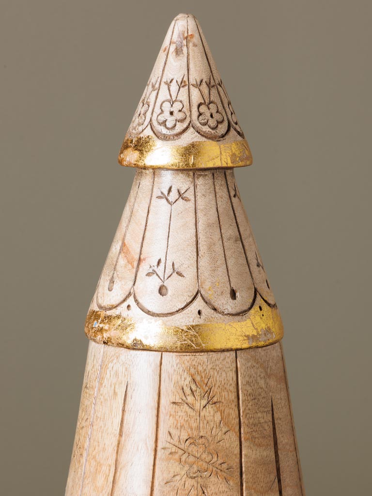 Engraved xmas tree box with golden edge - 3