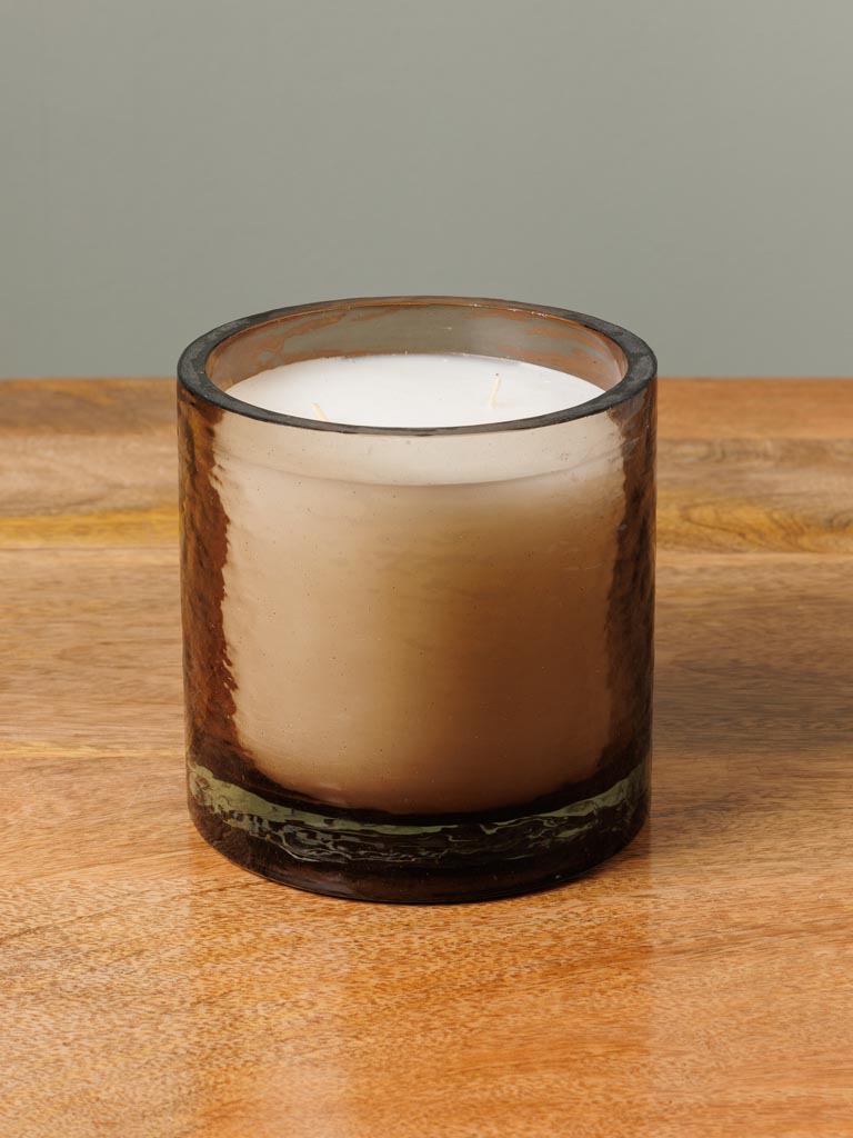 Large candle smoked glass - 1