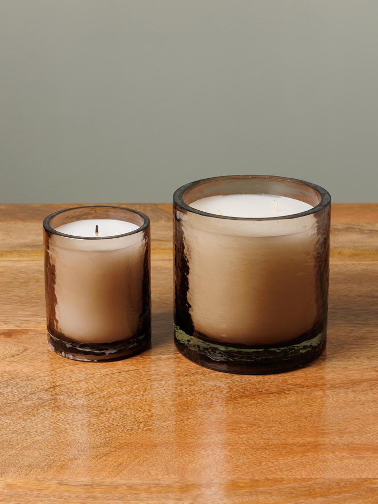 Large candle smoked glass - 3