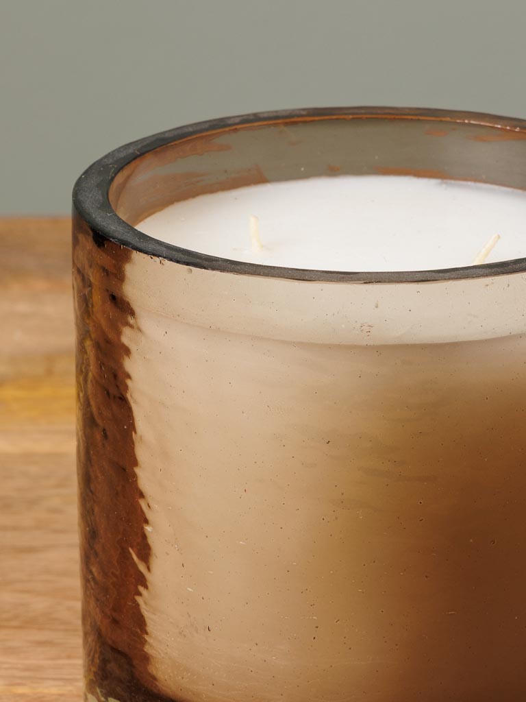 Large candle smoked glass - 4