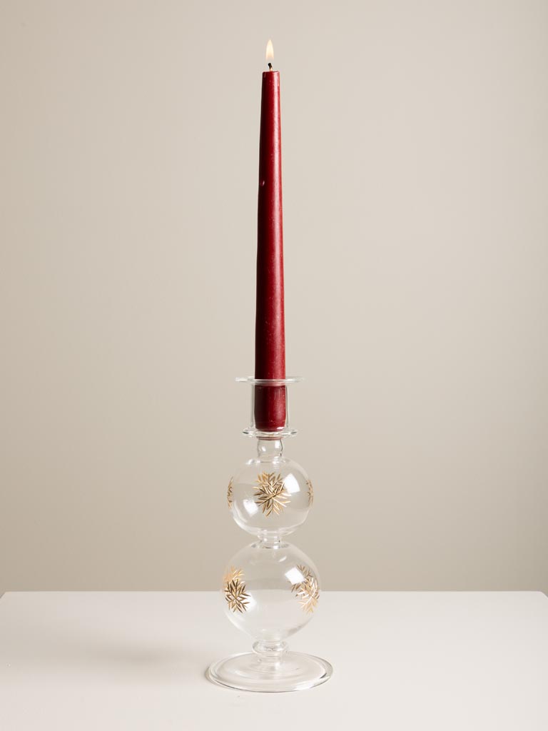 Snow white candlestick gold finish - 1