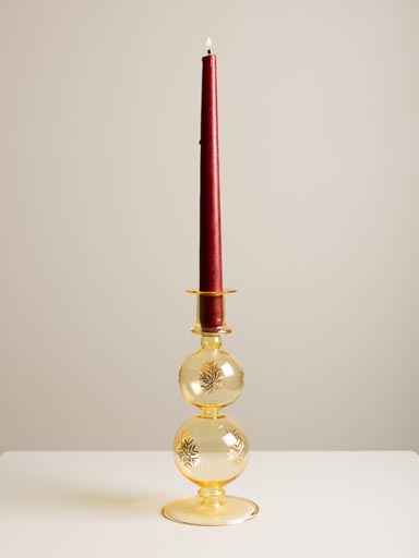 Snow yellow candlestick gold finish