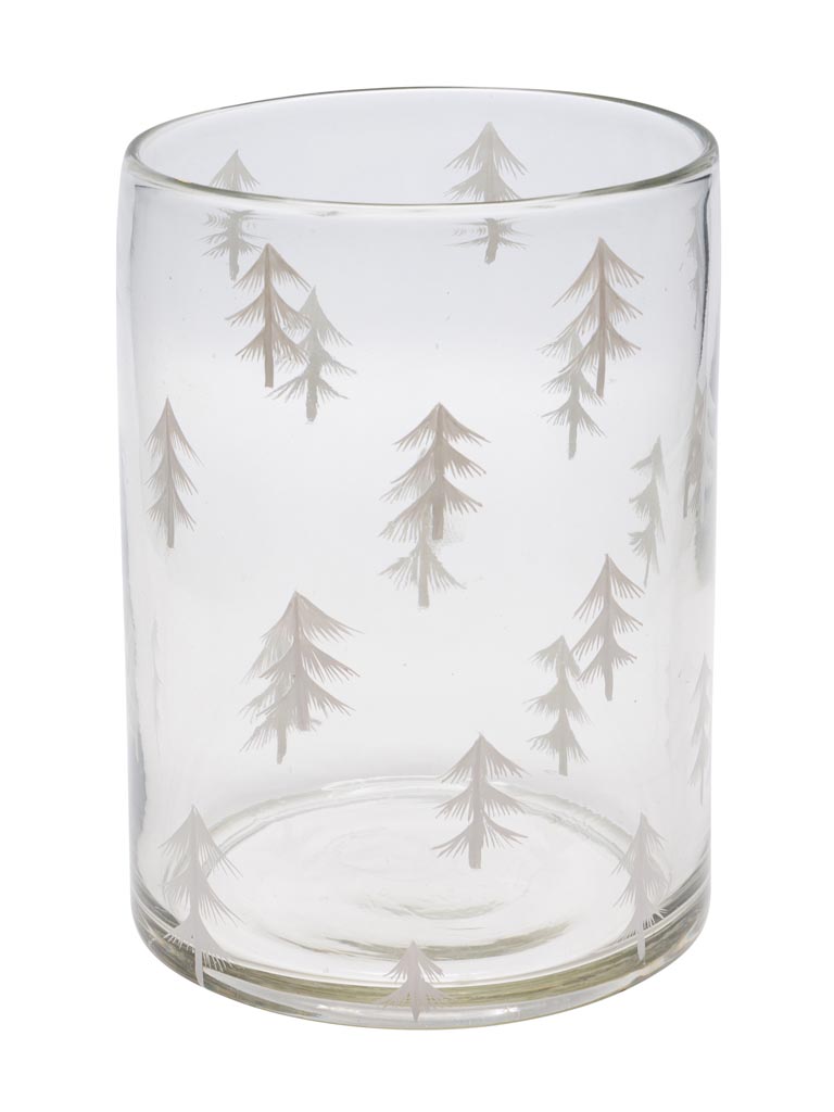 Large candle holder white Xmas trees - 2