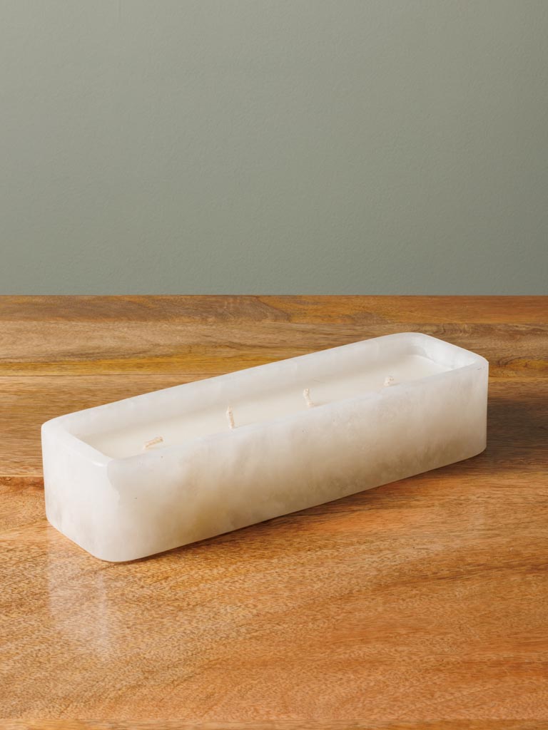 White marble candle Eden - 1