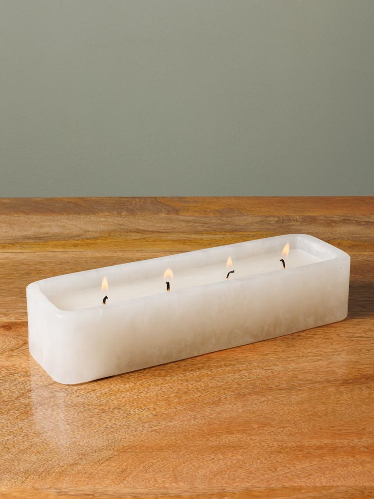 White marble candle Eden - 3