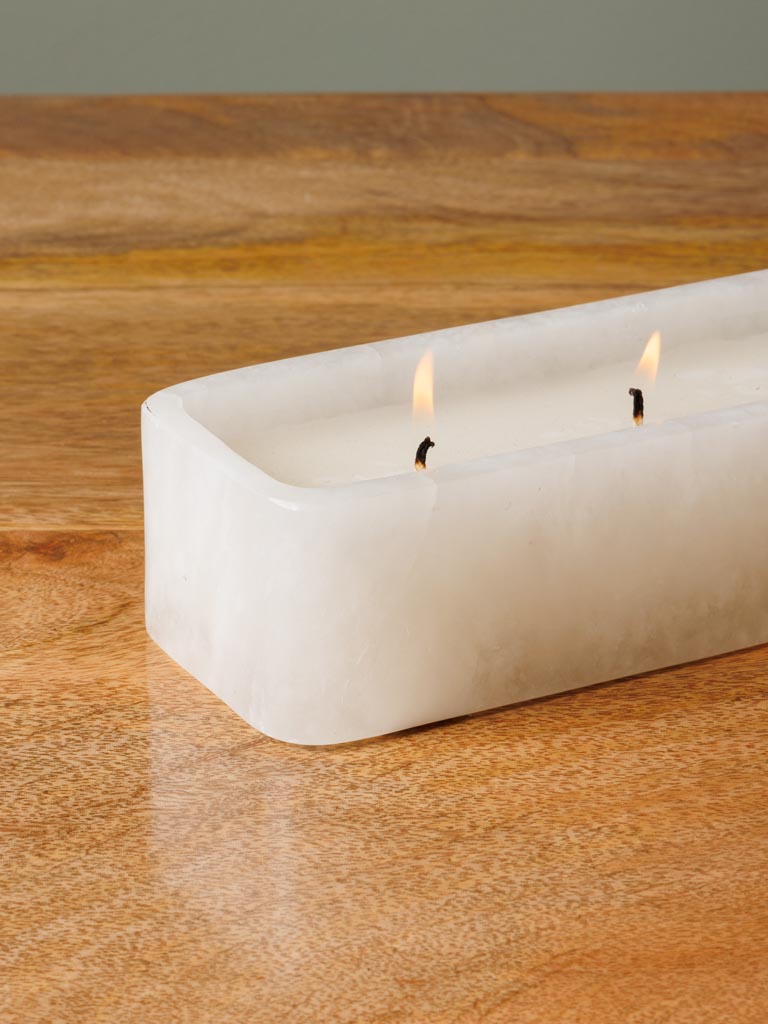 White marble candle Eden - 4