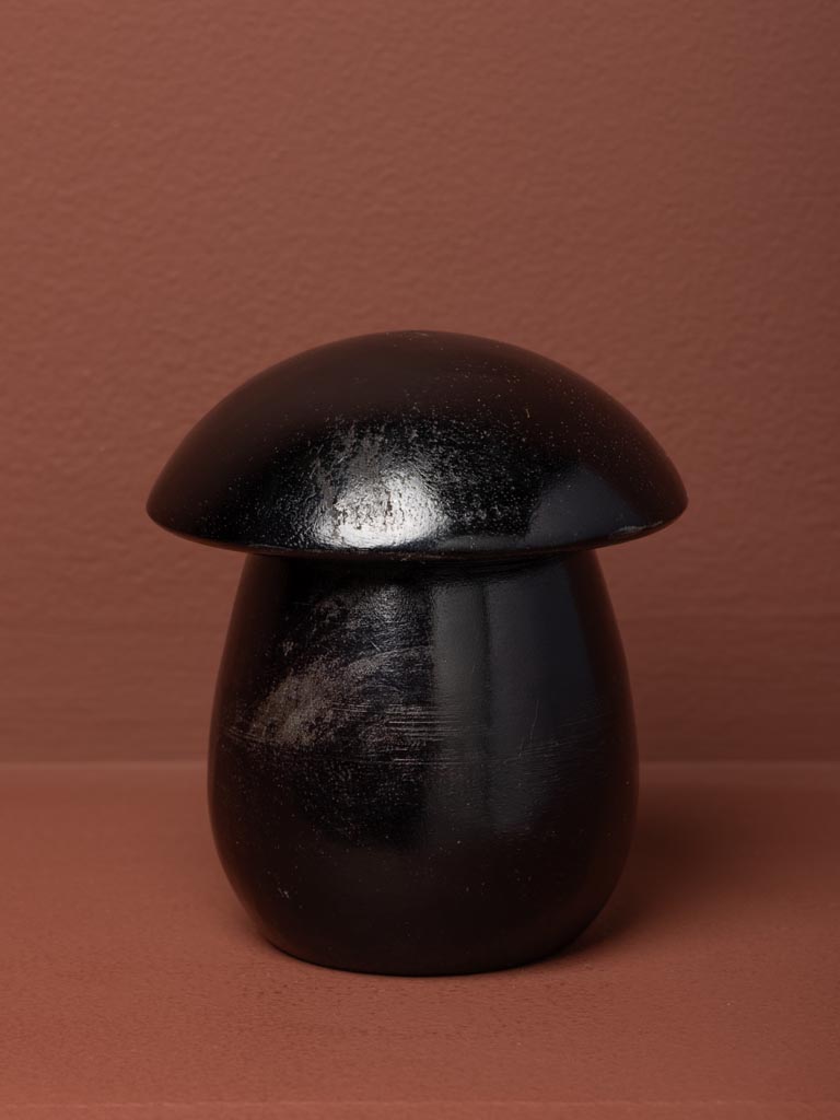 Small wooden mushroom candle - 1