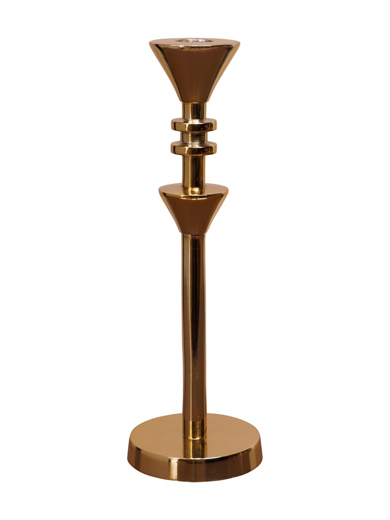 Large golden candlestick Aztèque - 2