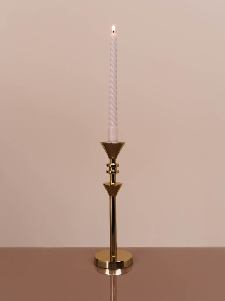 Large golden candlestick Aztèque - 1