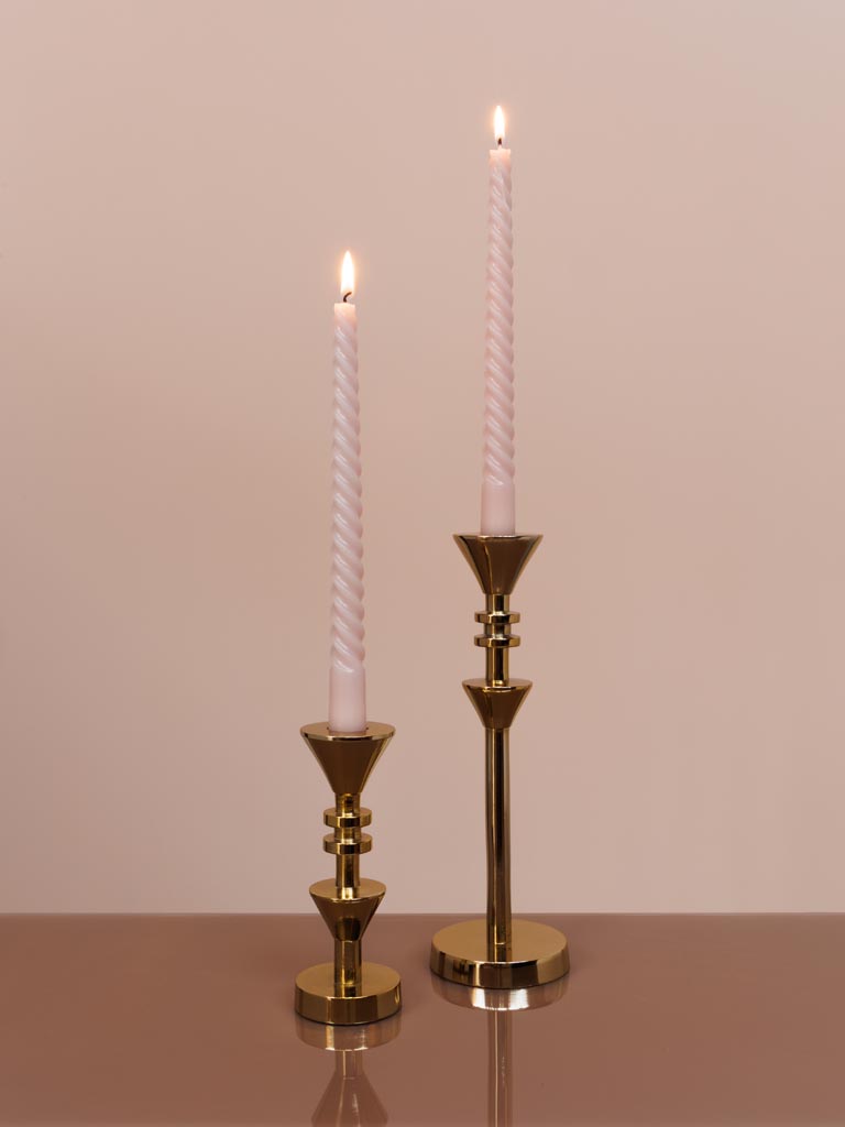 Large golden candlestick Aztèque - 3