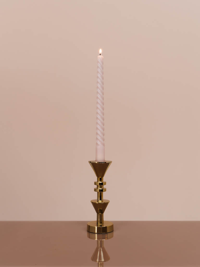 Small golden candlestick Aztèque - 1