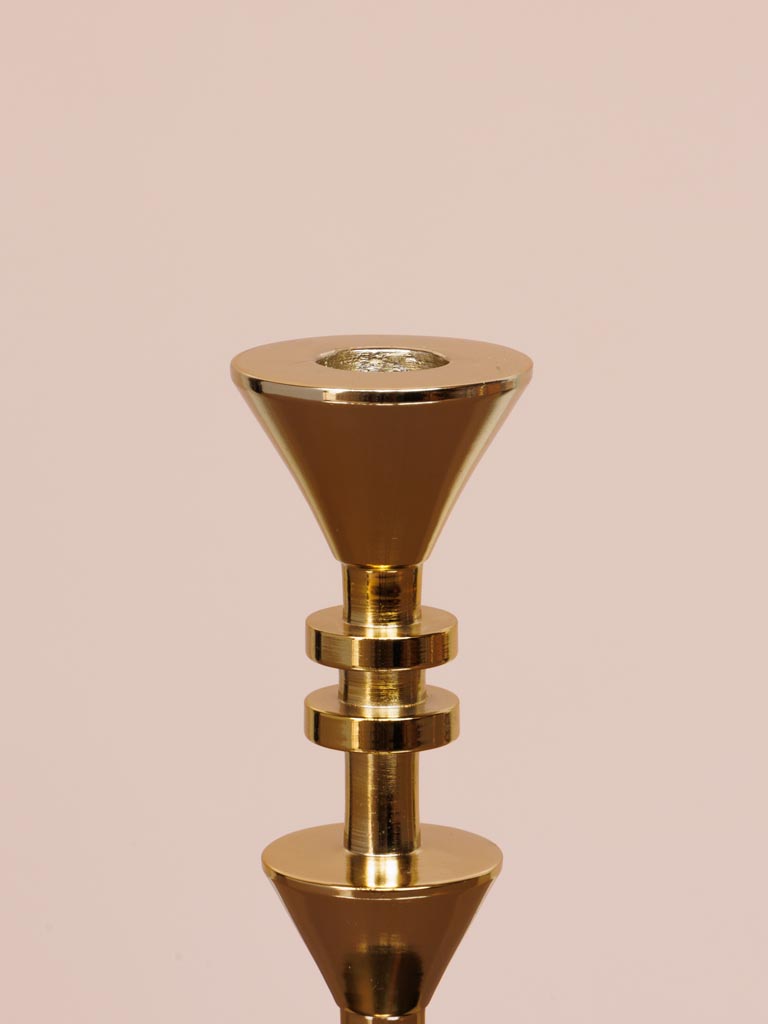 Small golden candlestick Aztèque - 5