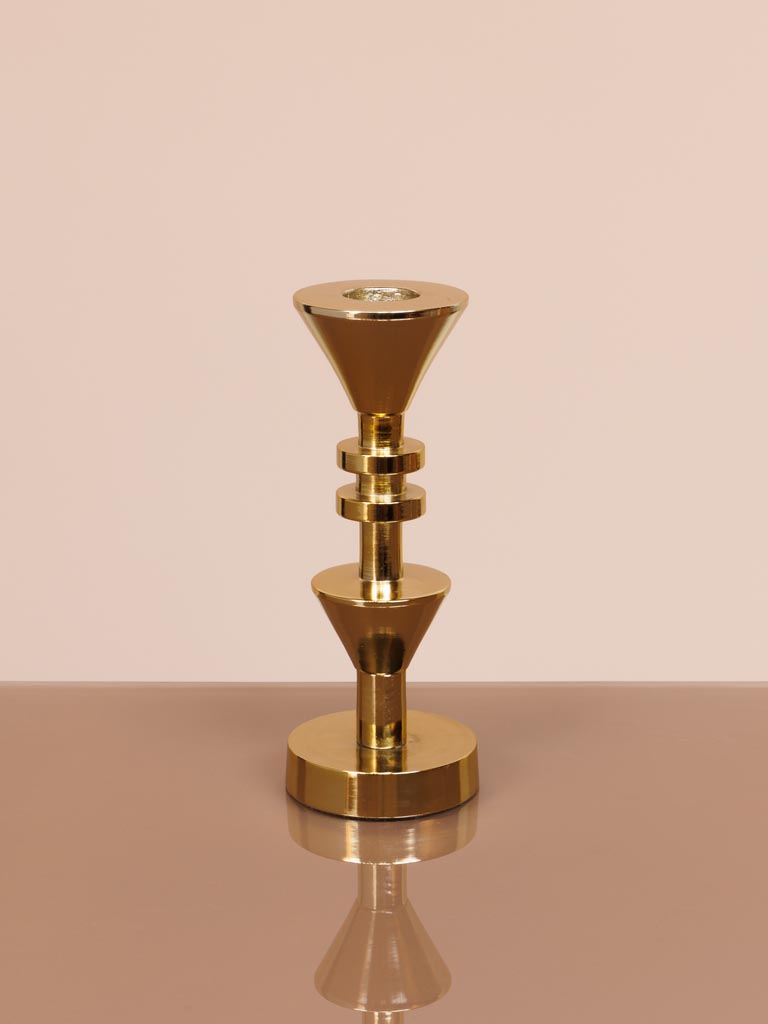 Small golden candlestick Aztèque - 4