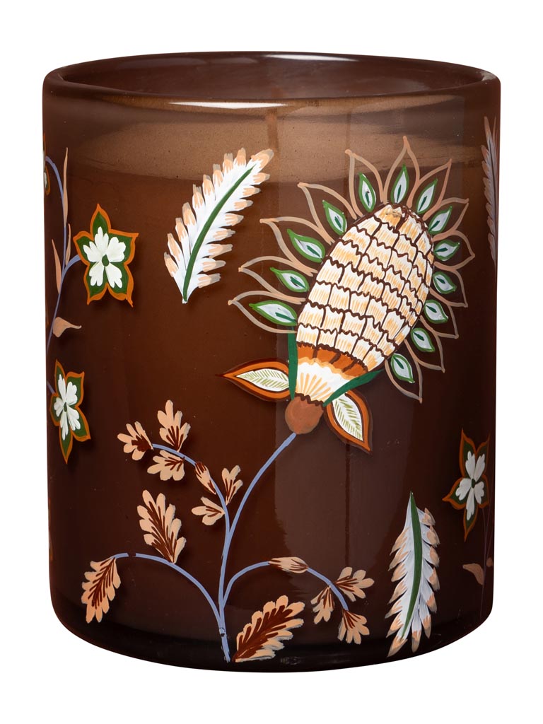 Brown handpainted candle Gretel - 2