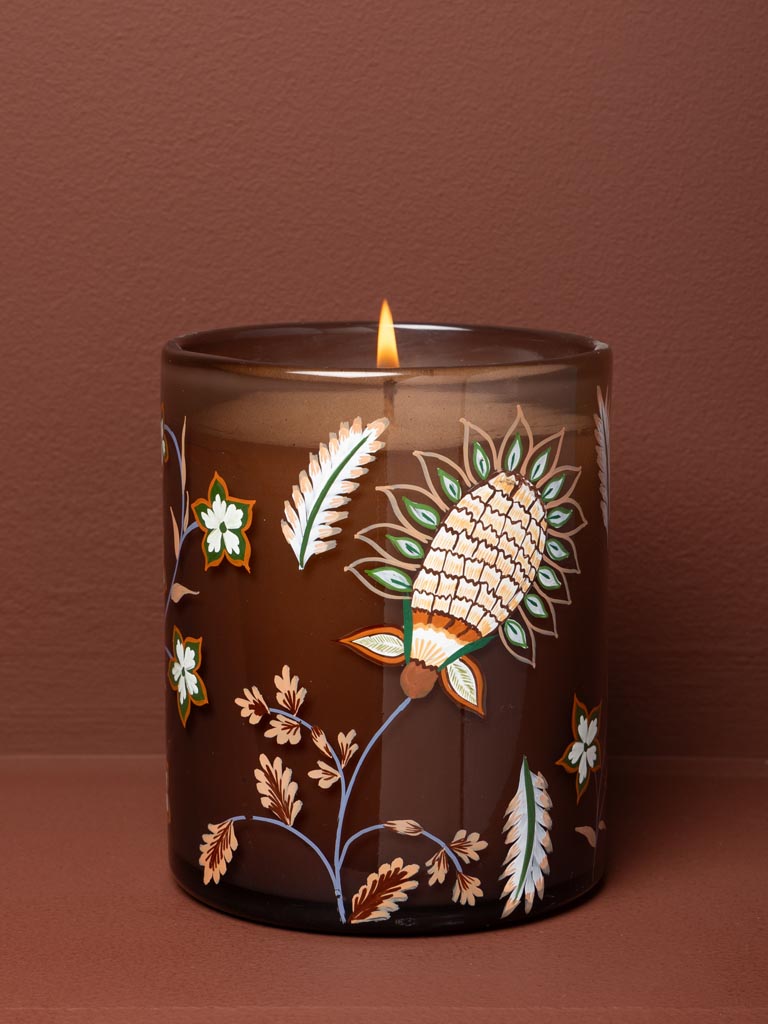 Brown handpainted candle Gretel - 1