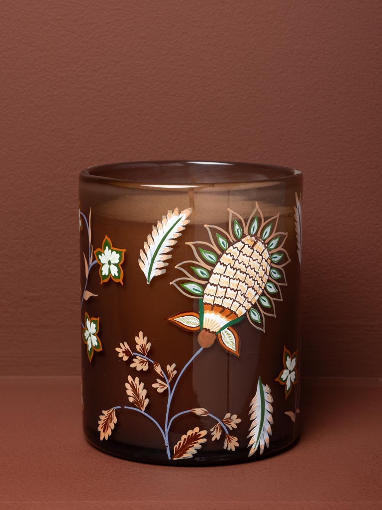 Brown handpainted candle Gretel - 3