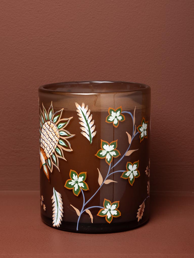 Brown handpainted candle Gretel - 4