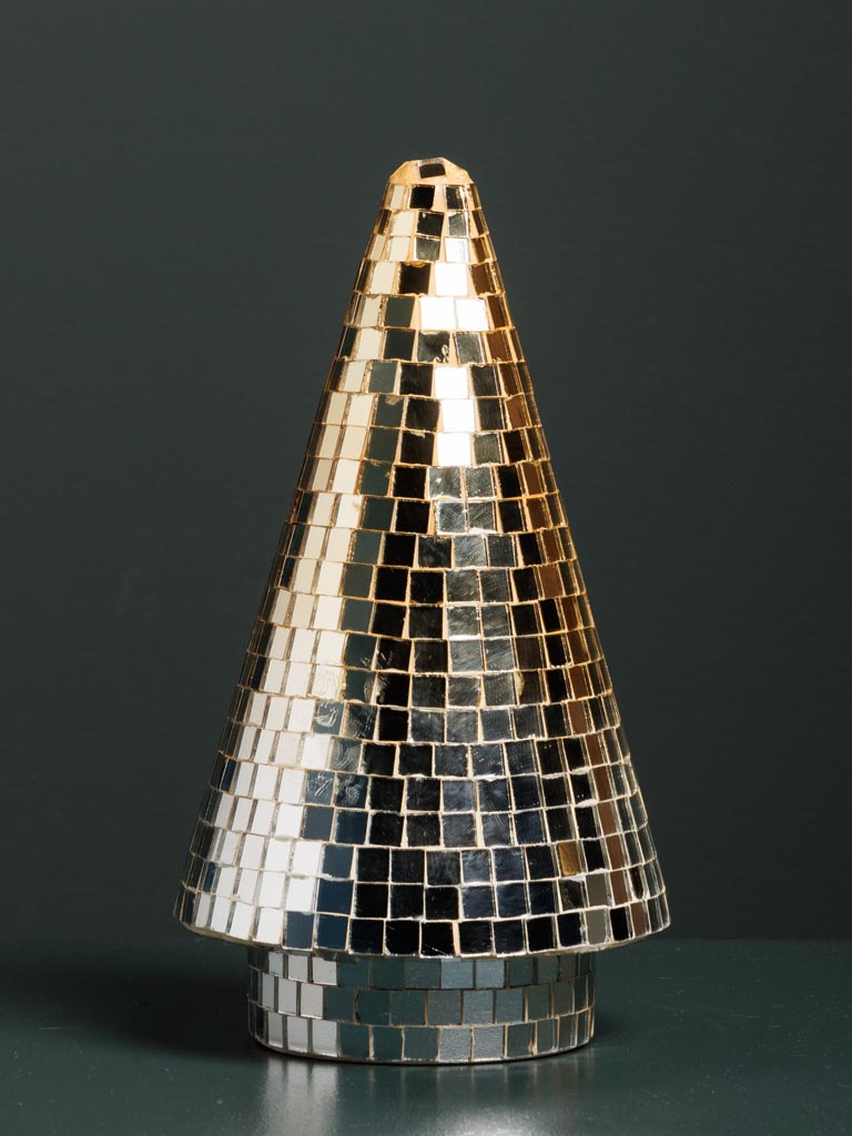 Large golden Xmas tree Disco - 3