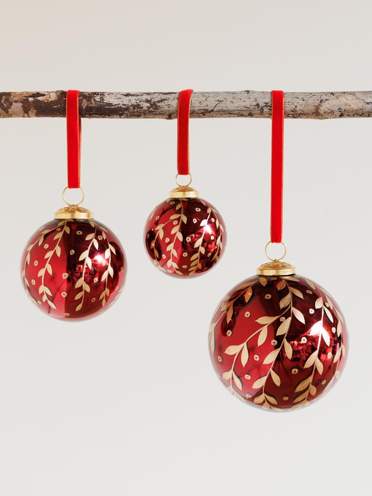 Floral Xmas ball large - 4