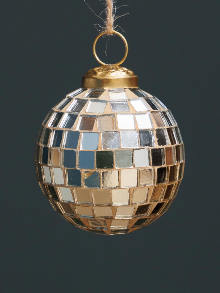 Small Golden Xmas ball Disco - 3