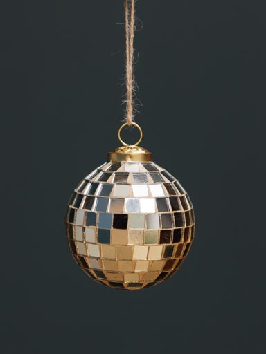 Medium Golden Xmas ball Disco