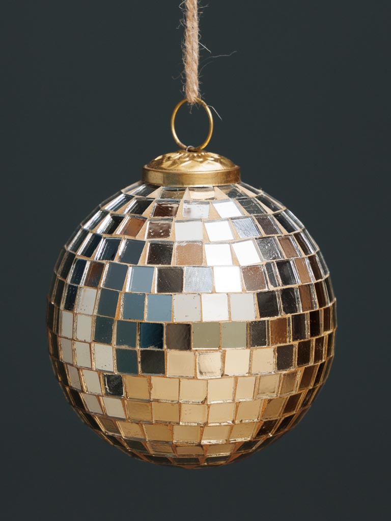 Large Golden Xmas ball Disco - 3