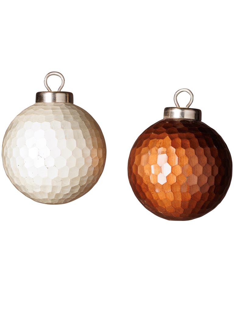 S/2 hammered xmas balls - 2