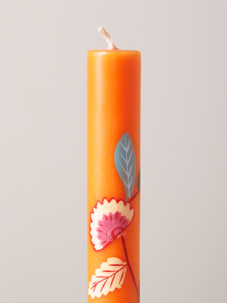 S/3 orange handmade candles Orphée - 3