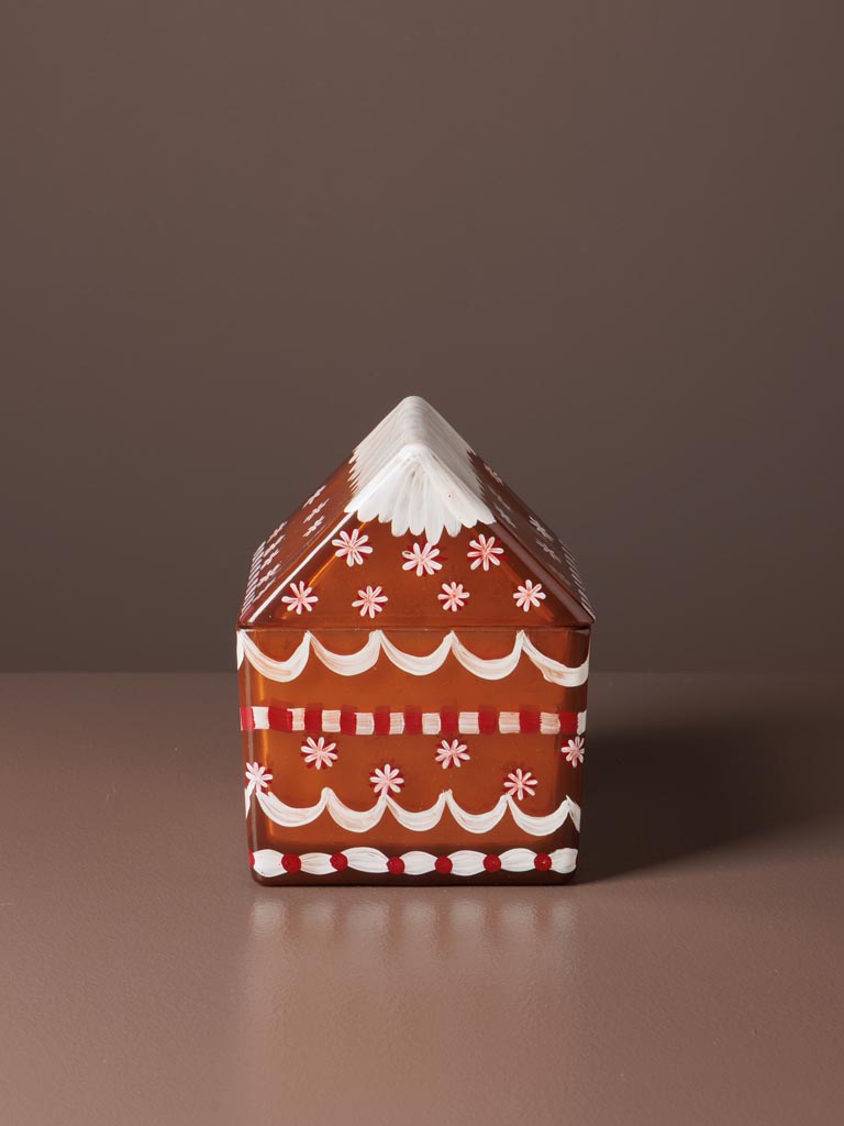 S/2 glass boxes gingerbread houses - 2