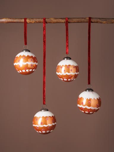 S/4 xmas balls Gingerbread