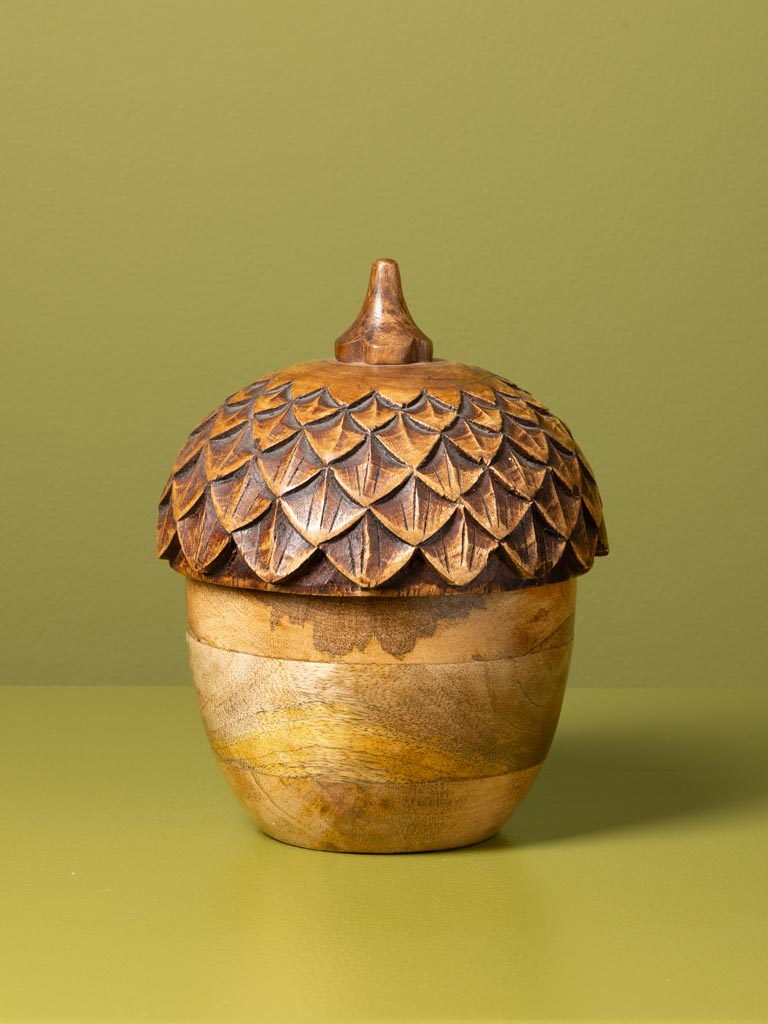 Bougie gland en bois Tonka - 1