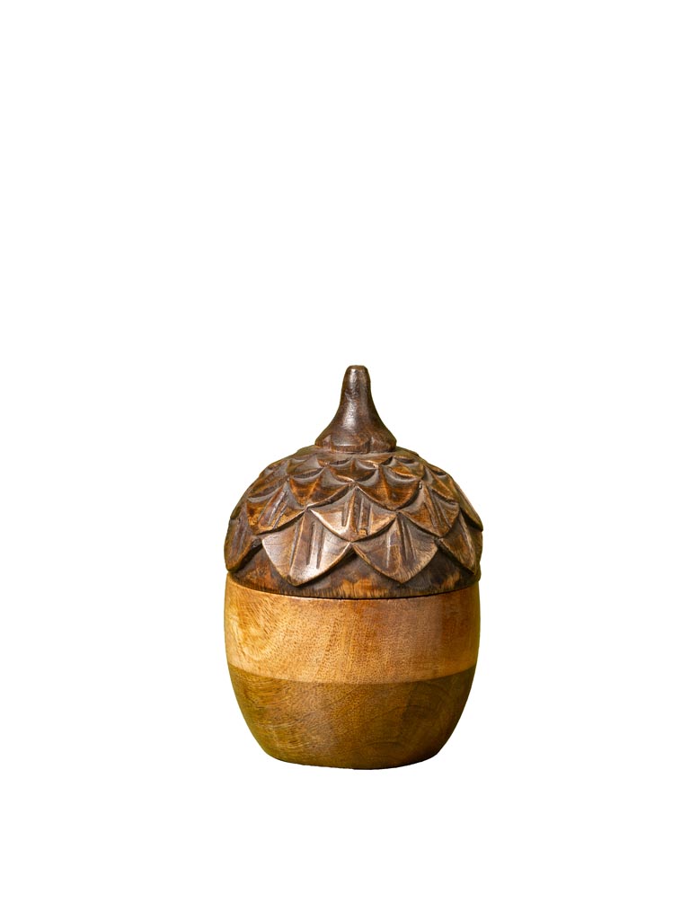 Petite bougie gland en bois Tonka - 2