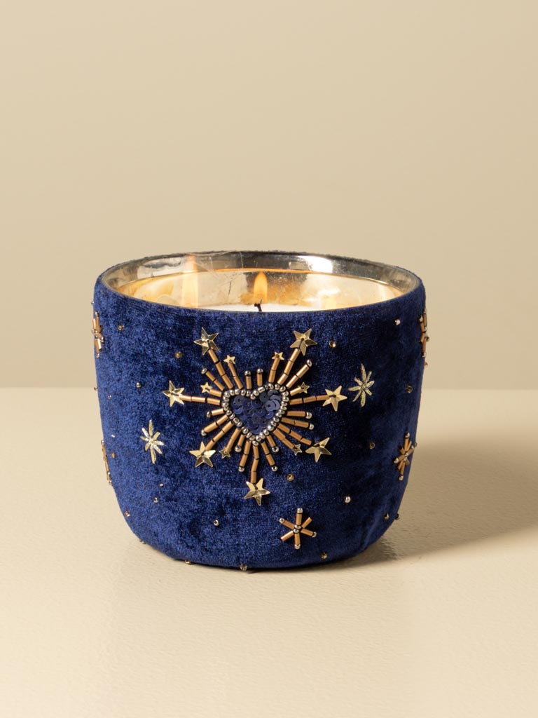 S/2 bougies velours bleu et Ex-votos - 6