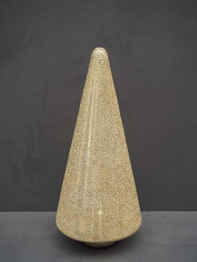 Golden glass tree with LED garland